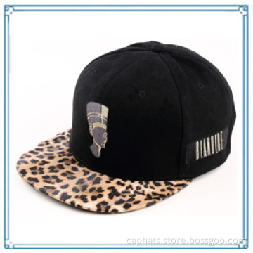 2015 Hot Design Custom Flat Bill Leopard Fashion Embroidery Logo Snapback Hat Hip Hop Caps (SHXE-012304)